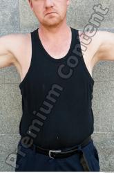 Upper Body Man Casual Singlet Average Bearded Street photo references